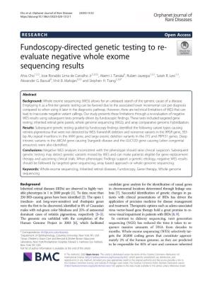 Fundoscopy-Directed Genetic Testing to Re-Evaluate Negative Whole