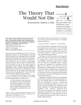 The Theory That Would Not Die Reviewed by Andrew I