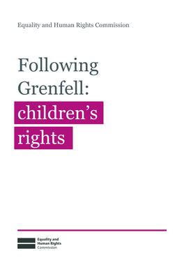 Following Grenfell: Children's Rights