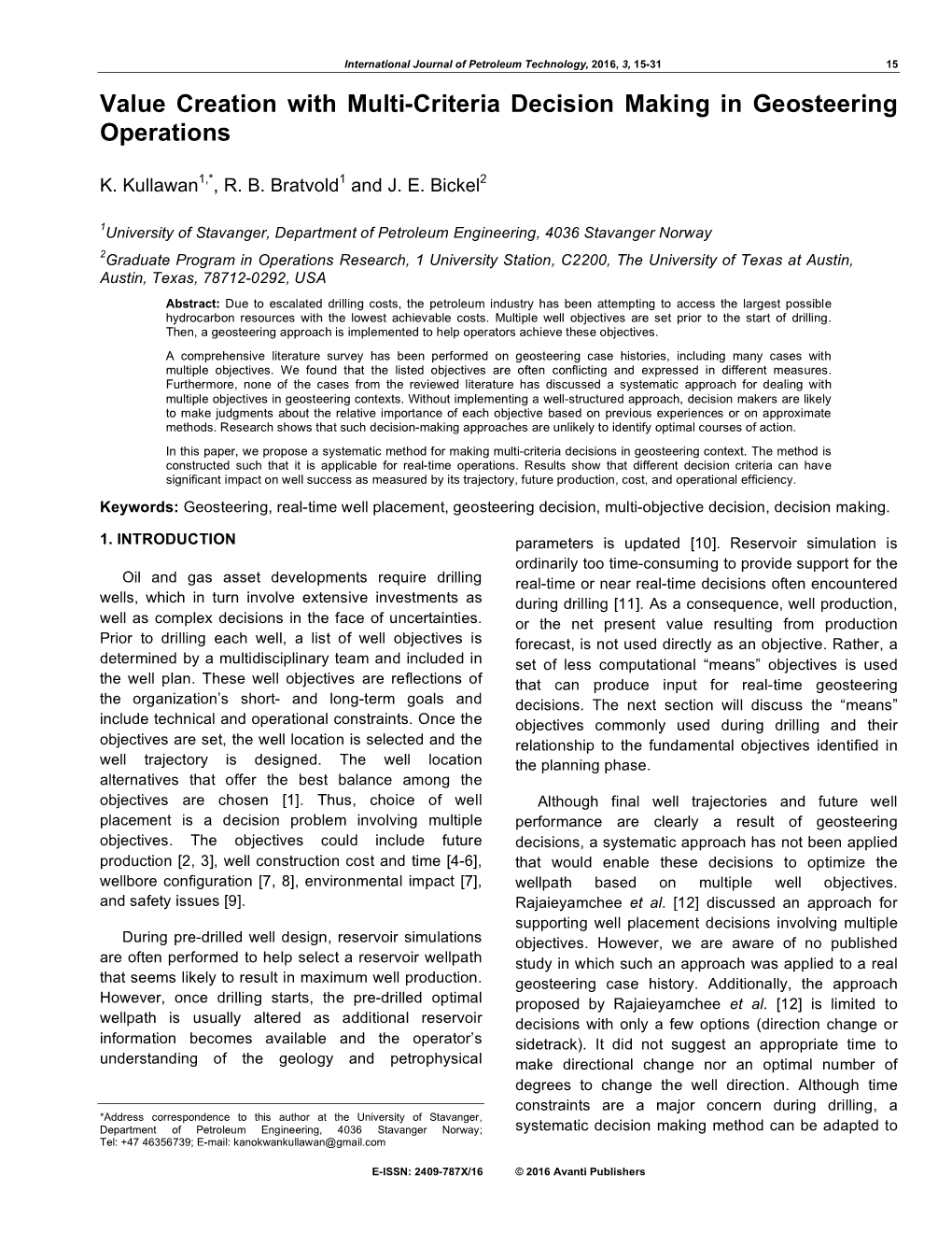 Value Creation with Multi-Criteria Decision Making in Geosteering Operations