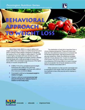 Behavioral Approach to Weight Loss