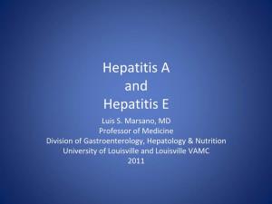 Hepatitis a and Hepatitis E Luis S