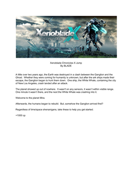 Xenoblade Chronicles X Jump by BLADE a Little Over Two Years Ago