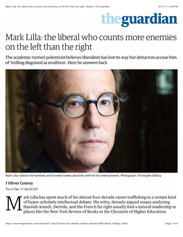 The Liberal Who Counts More Enemies on the Left Than the Right | Media | the Guardian 12/21/17, 2:49 PM