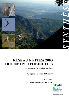 Réseau Natura 2000 Document D'objectifs