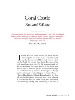 Coral Castle Fact and Folklore