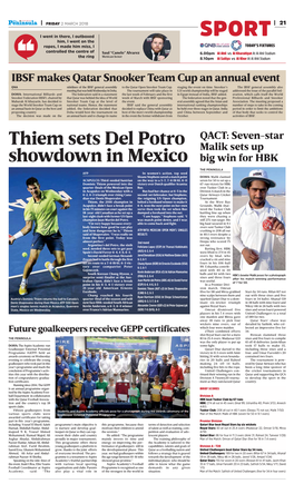 Thiem Sets Del Potro Showdown in Mexico