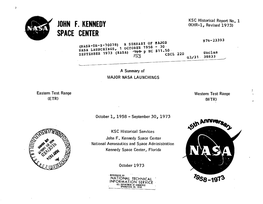 John F. Kennedy Space Center 4- National Aeronautics and Space Administration -N , C Kennedy Space Center, Florida A