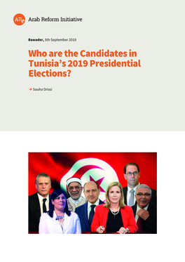 Who Are the Candidates in Tunisia's 2019 Presidential Elections?