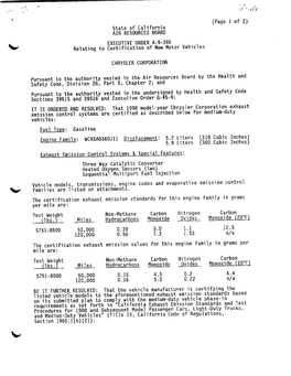 Executive Order: 1998 CHRYSLER MDV A-009-0395