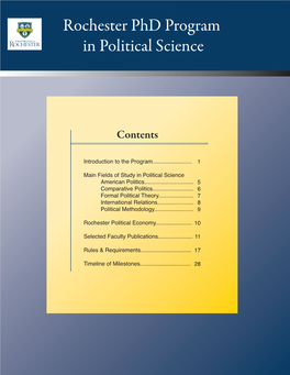 Rochester Phd Program in Political Science