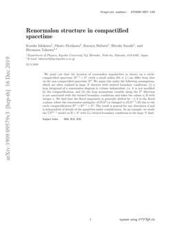 Renormalon Structure in Compactified Spacetime