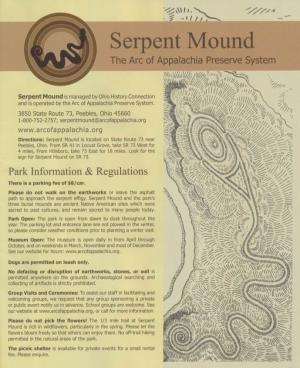 Serpent Mound the Arc of Appalachia Preserve System