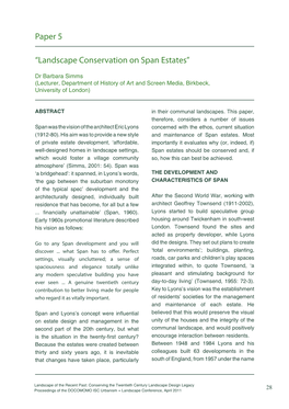 “Landscape Conservation on Span Estates” Paper 5