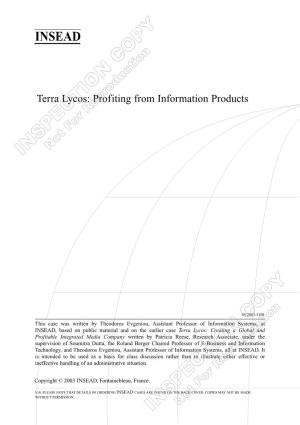 Terra Lycos: Profiting from Information Products