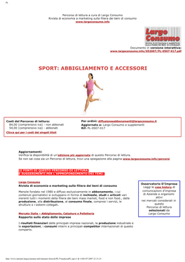 Sport: Abbigliamento E Accessori