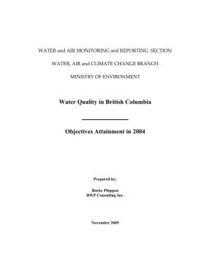 Water Quality in British Columbia