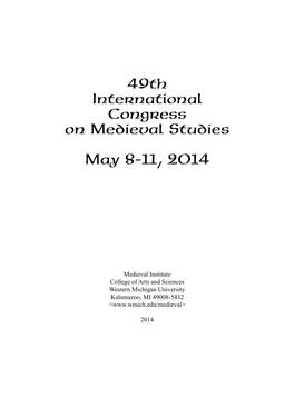Medieval Congress Program 2014