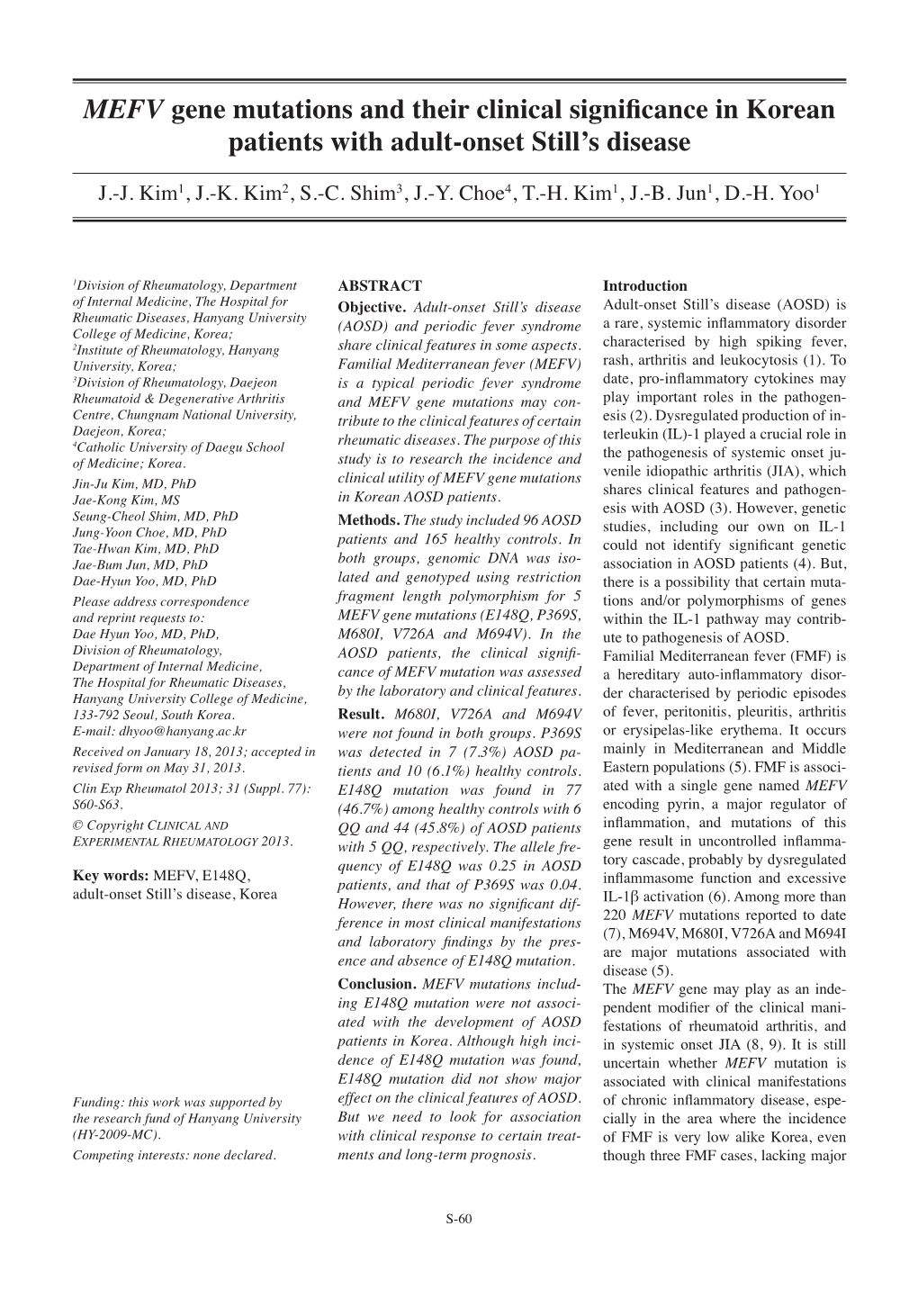 A Domain Structure Of The Mefv Gene The Mefv Gene Is Composed Of 10