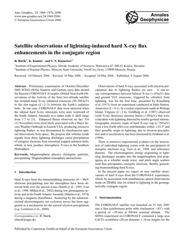 Satellite Observations of Lightning-Induced Hard X-Ray Flux