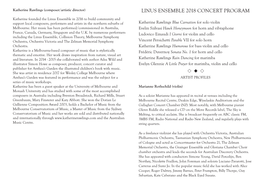 Linus Ensemble 2018 Concert Program