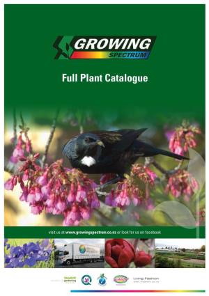 Full Plant Catalogue