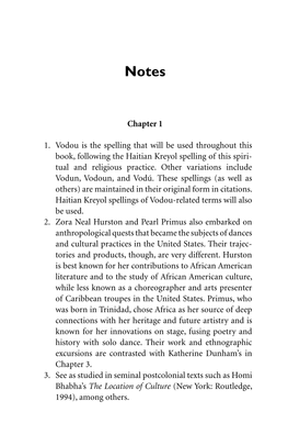 Chapter 1 1. Vodou Is the Spelling That Will Be Used Throughout This Book