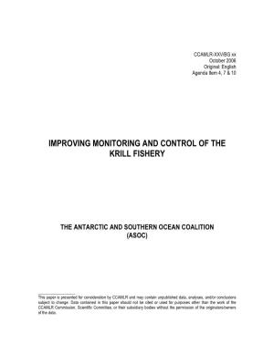 Improving Monitoring and Control of the Krill Fishery