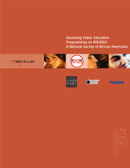 Assessing Public Education Programming on HIV/AIDS: A