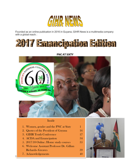 GIHR News – 2017 Emancipation Edition