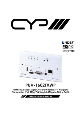 CYP PUV-1602TXWP Manuals.Pdf