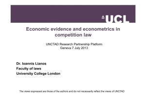 Economic Evidence and Econometrics in Competition Law