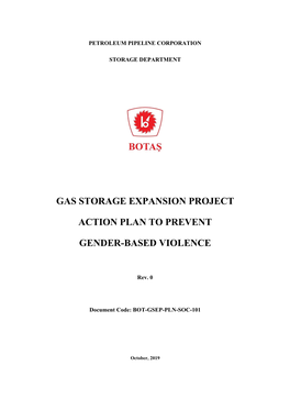 Gas Storage Expansion Project Action Plan To