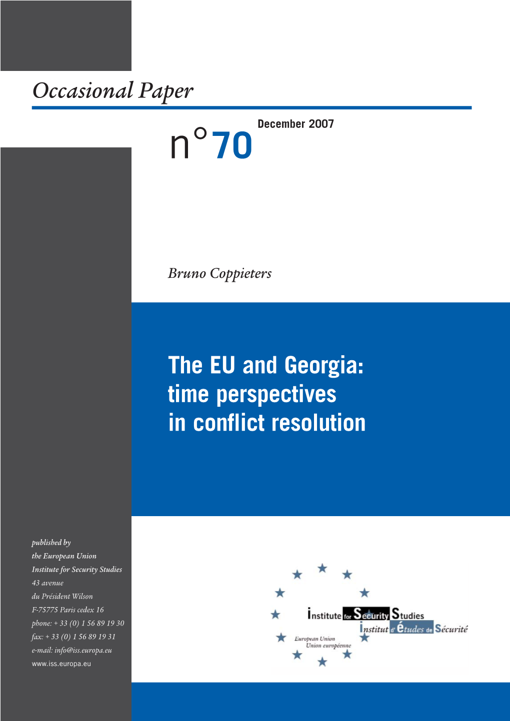 The EU and Georgia: Time Perspectives in Conflict Resolution