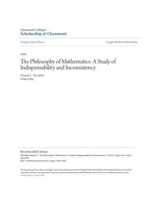 The Philosophy of Mathematics: a Study of Indispensability and Inconsistency