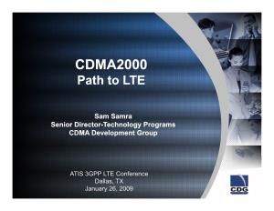 CDMA2000 Path to LTE