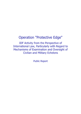 Operation "Protective Edge"