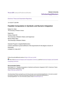 Feasible Computation in Symbolic and Numeric Integration