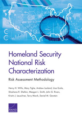 Homeland Security National Risk Characterization Risk Assessment Methodology