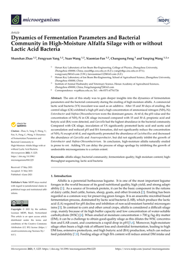Dynamics of Fermentation Parameters and Bacterial Community in High-Moisture Alfalfa Silage with Or Without Lactic Acid Bacteria