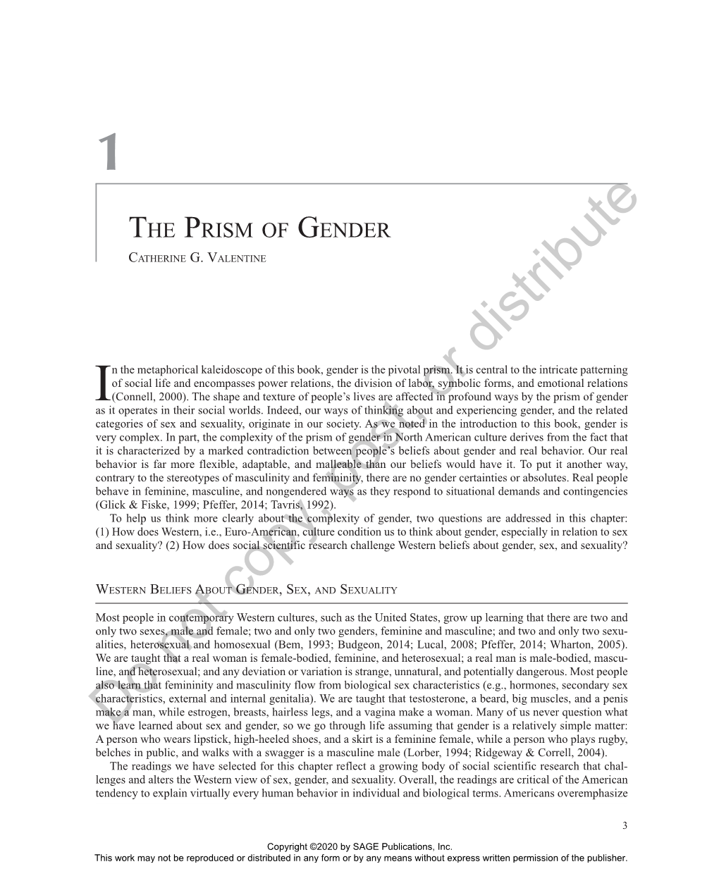 The Prism of Gender Catherine G