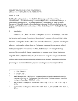 Notice of Filing of Amendment No. 1 and Order Granting Accelerated Approval of a Proposed Rule Change, As Modified by Amendment No