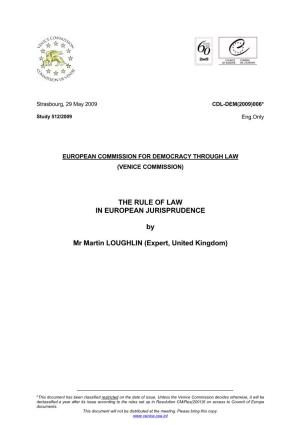 The Rule of Law in European Jurisprudence