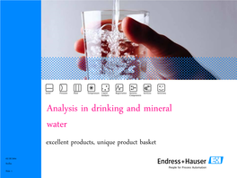 Analysis in Drinking Water