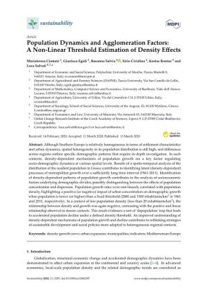 A Non-Linear Threshold Estimation of Density Effects