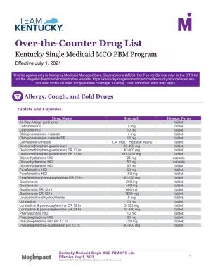 Over-The-Counter Drug List