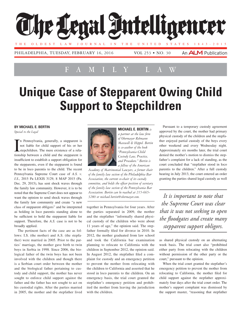 Unique Case of Stepparent Owing Child Support to Stepchildren.Pdf