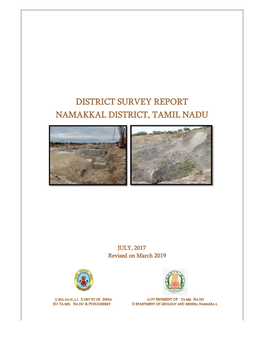 District Survey Report Namakkal District, Tamil Nadu