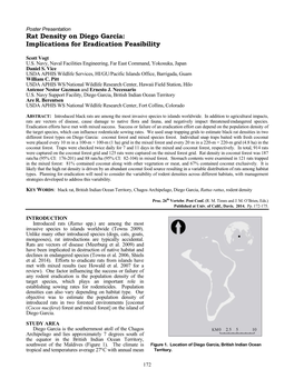Rat Density on Diego Garcia: Implications for Eradication Feasibility