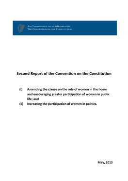 Second Report of the Convention on the Constitution
